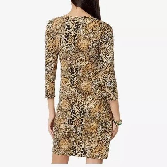 Lilly Pulitzer Tessa Tunic Mini Dress Animal Printed V Neck Cotton M NEW 282300 - Picture 6 of 13